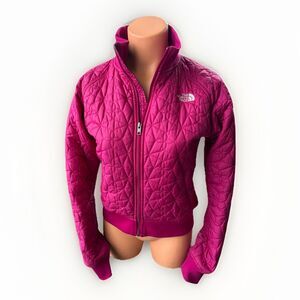 The North Face Burrough Quilted Bomber Jacket Size M Fuchsia Pink